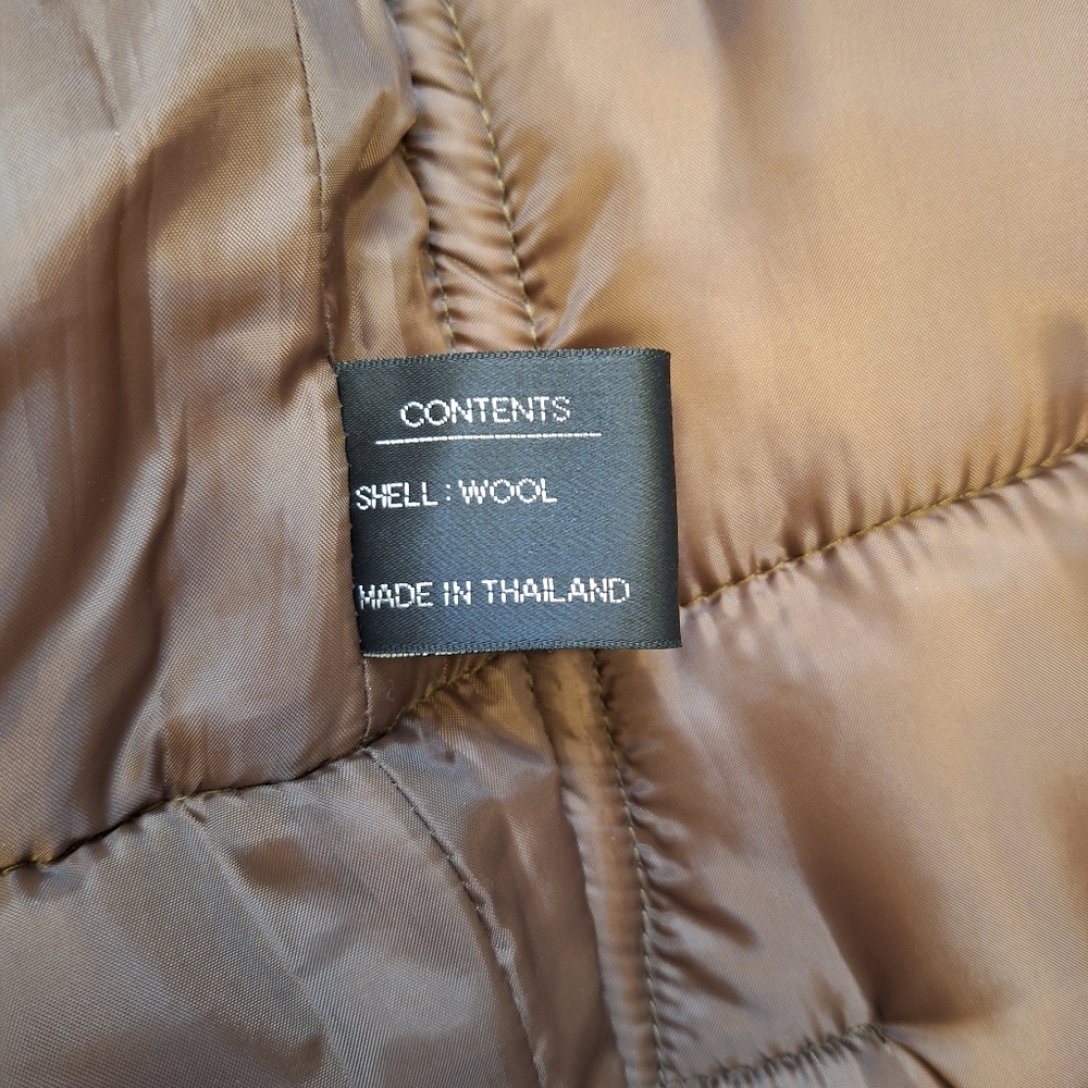 Pendleton Wool Plaid Patchwork Puffy Vest with Leather Accents - Picture 9 of 9